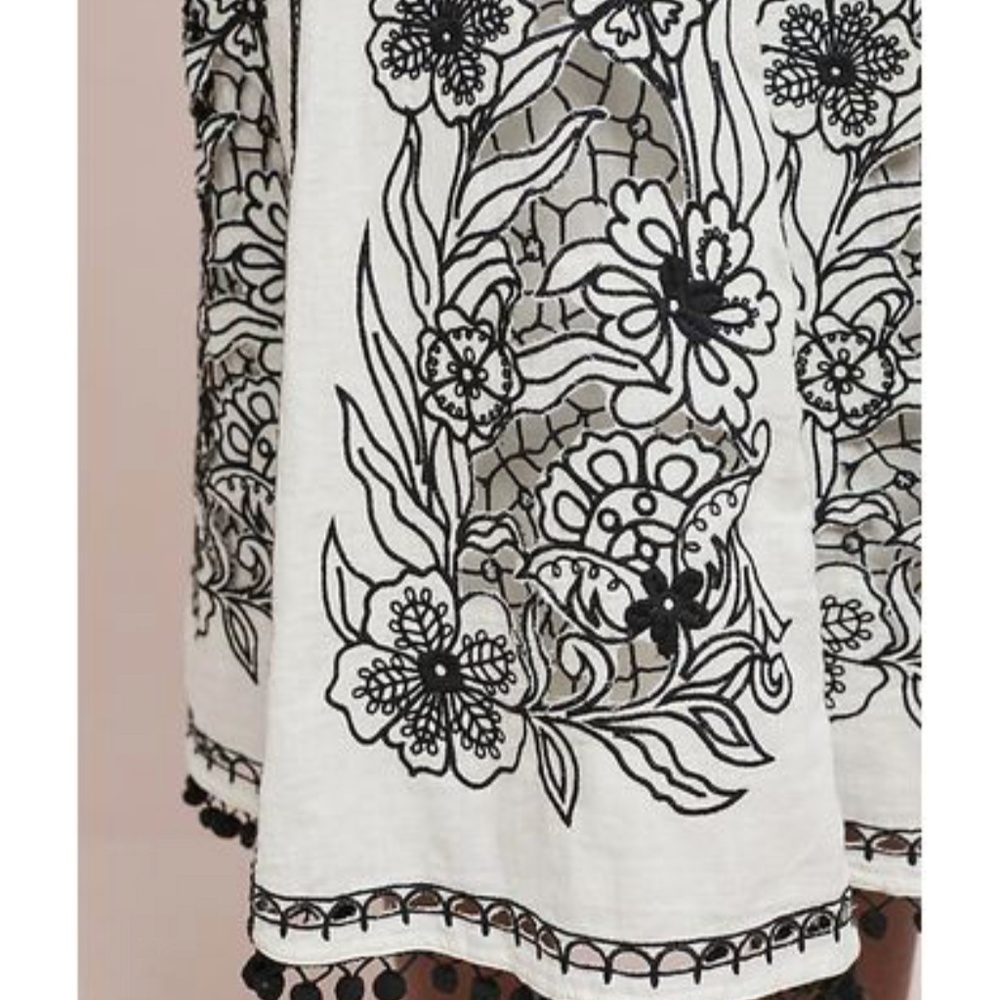 Akemi kin Lazaro Pommed Skirt Anthropologie White - Picture 3 of 3